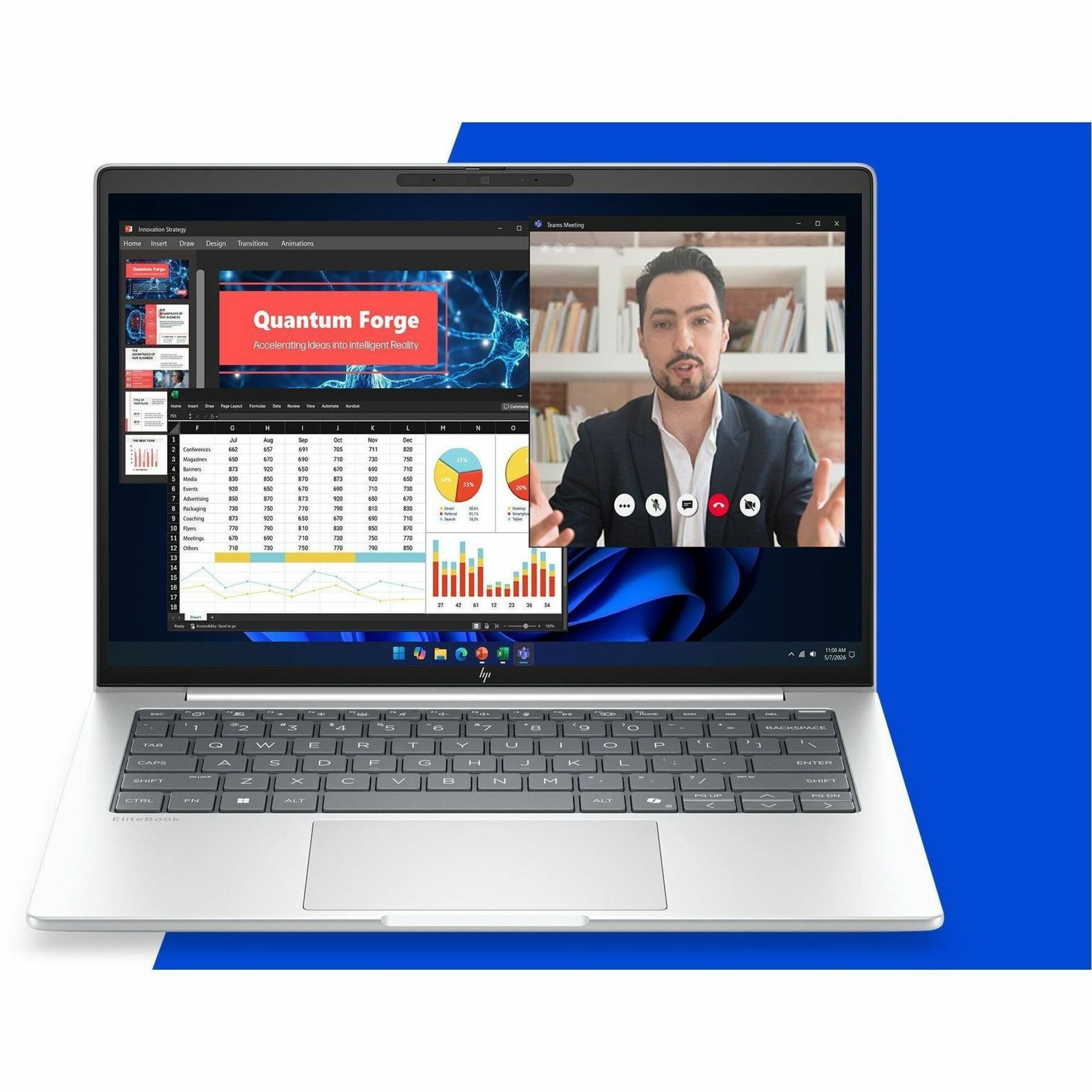 HP EliteBook 8 G2i 14" Copilot+ PC Notebook - Intel Core Ultra 5 Series 3 325 - 16 GB - 256 GB SSD - Intel Chip - Intel — alternate image11